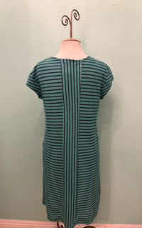 T-SHIRT DRESS NAVY STRIPE-RIVIERA-CUT LOOSE