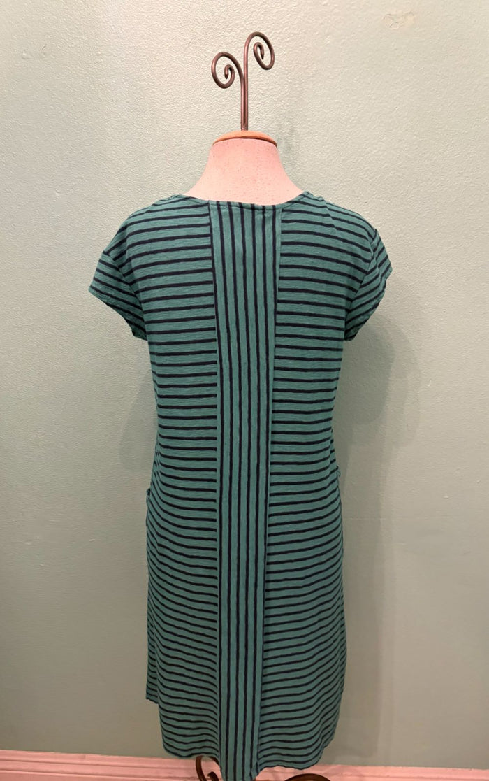 T-SHIRT DRESS NAVY STRIPE-RIVIERA-CUT LOOSE