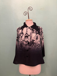 CITY SCENE BUTTON UP JACKET/SHIRT-VANITE COUTURE
