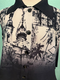 CITY SCENE BUTTON UP JACKET/SHIRT-VANITE COUTURE