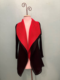 REVERSABLE LAYERED COLLAR JACKET-VANITE COUTURE