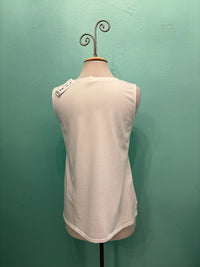 V-NECK TANK-WHITE-COTTON LANI