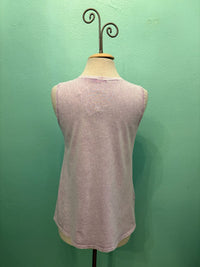 V-NECK TANK-MINERAL LILAC-COTTON LANI