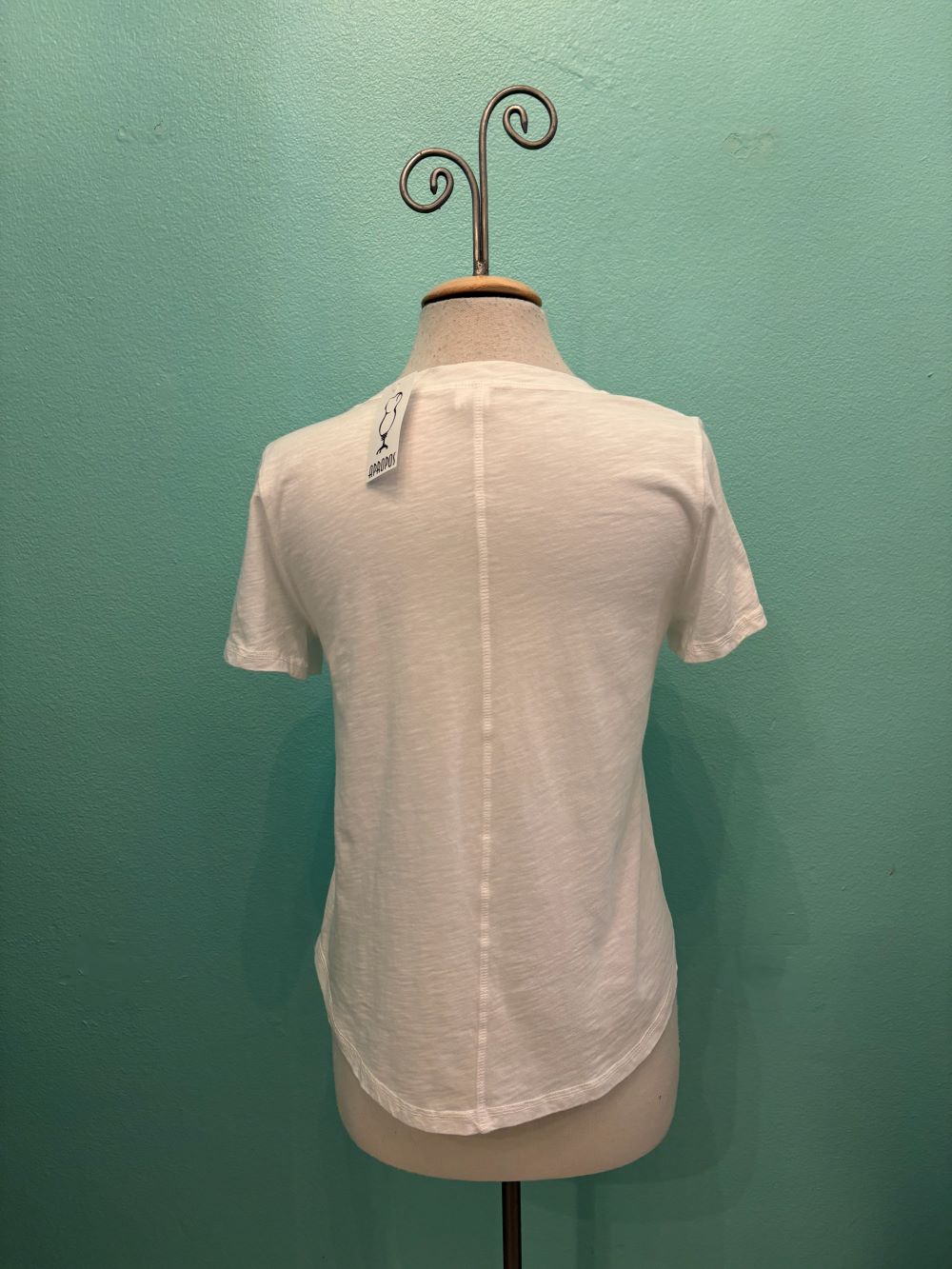 SWING CREW NECK S/S SLEEVE TEE-WHITE-COTTON LANI