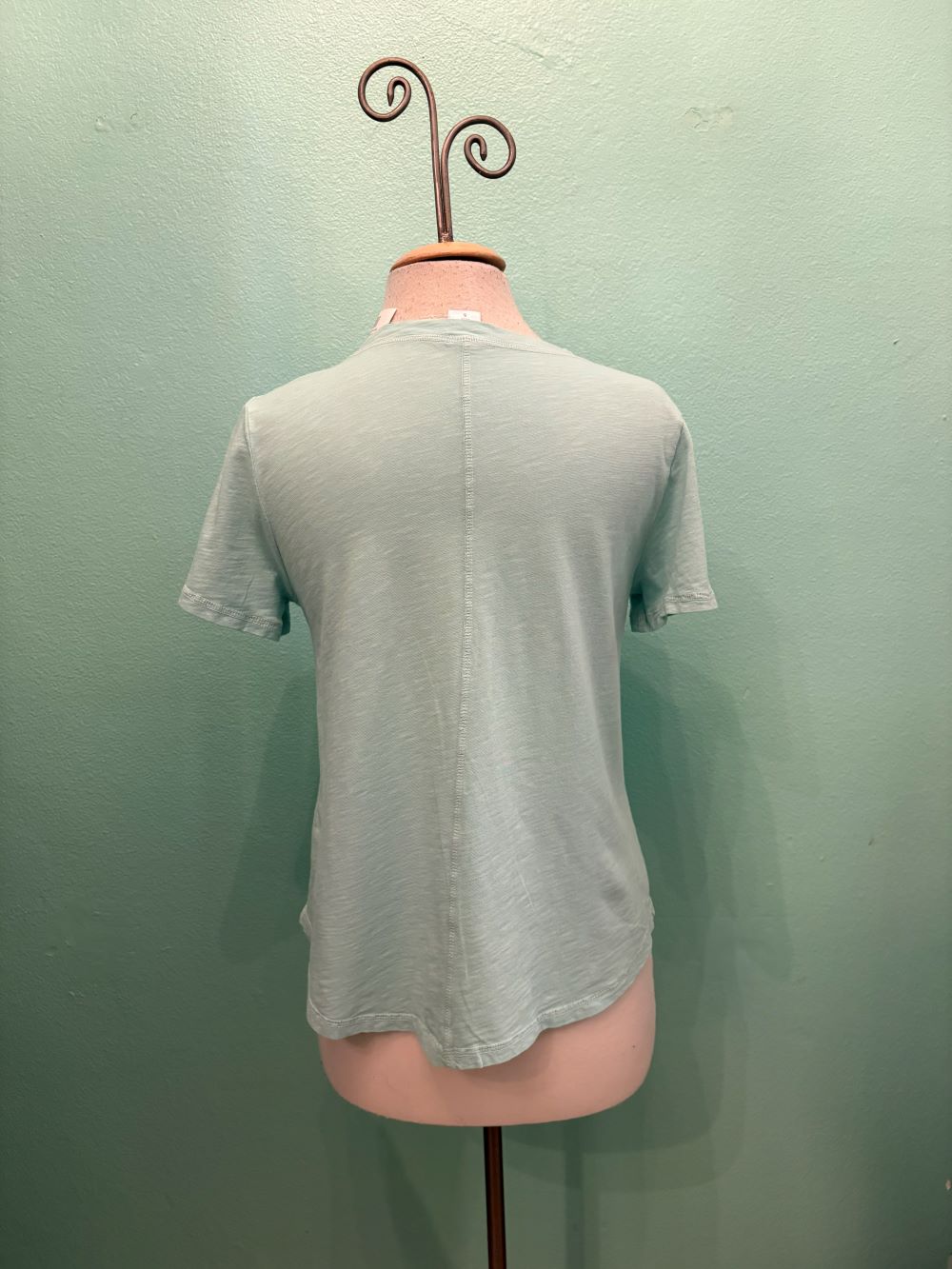 SWING CREW NECK S/S SLEEVE TEE-TIDE POOL-COTTON LANI