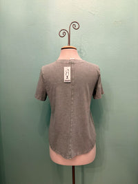 SWING CREW NECK S/S SLEEVE TEE-MINERAL SAGE-COTTON LANI