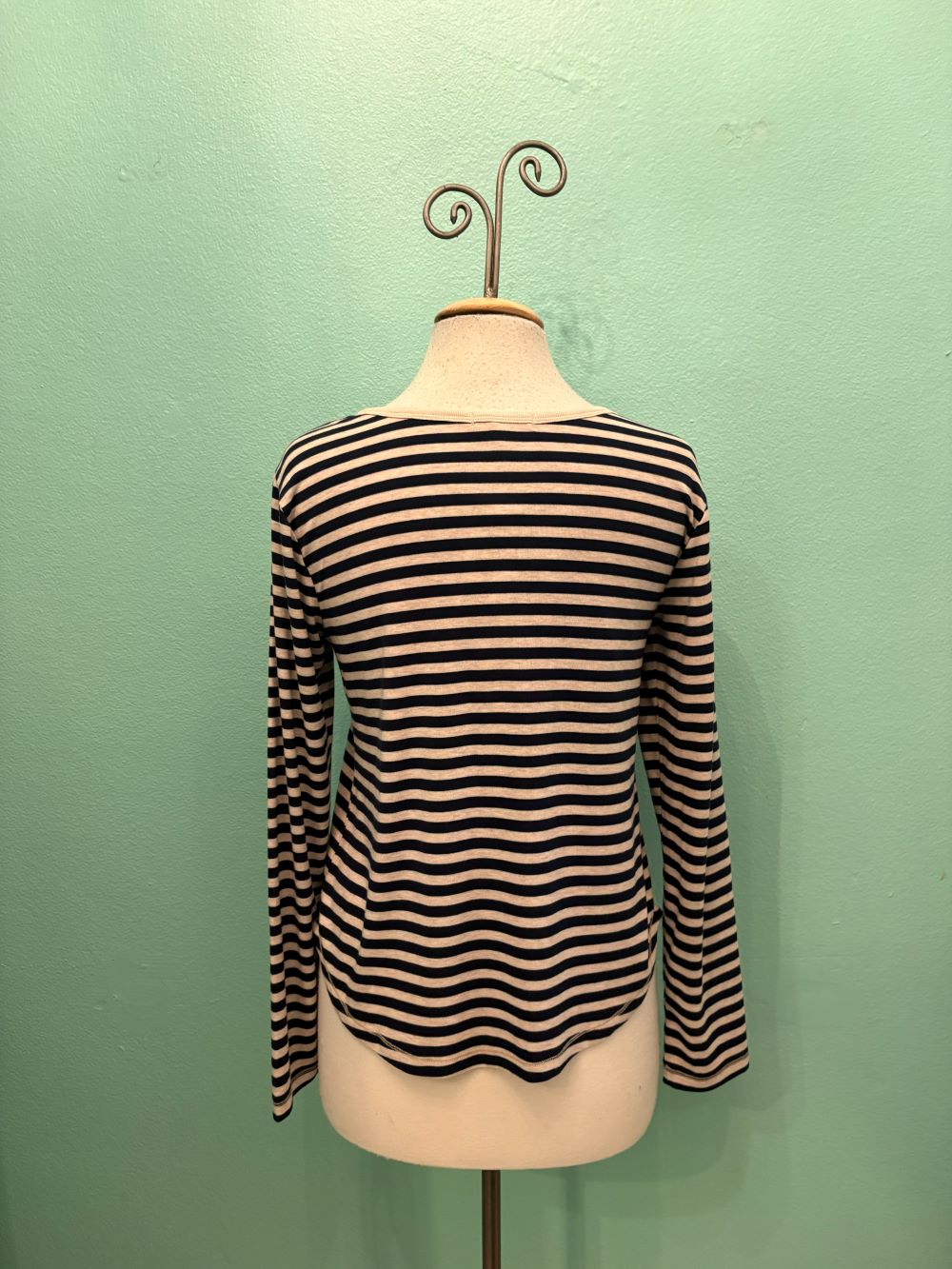 L/S SLIM SHIRTTAIL HENLEY-NAVY/OATMEAL-MODODOC