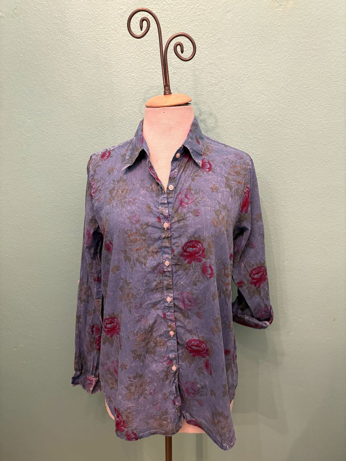 OPHELIA BLOUSE-BLUE-THE NU VINTAGE