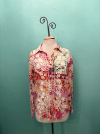 CRYSTAL TIE DYE PAISLY EMBROIDERED BLOUSE-NU VINTAGE