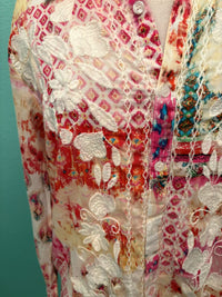CRYSTAL TIE DYE PAISLY EMBROIDERED BLOUSE-NU VINTAGE