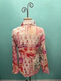 CRYSTAL TIE DYE PAISLY EMBROIDERED BLOUSE-NU VINTAGE