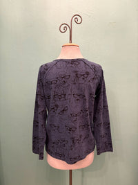 DOGS LONG SLEEVE TEE-SEASTONE-COTTON LANI
