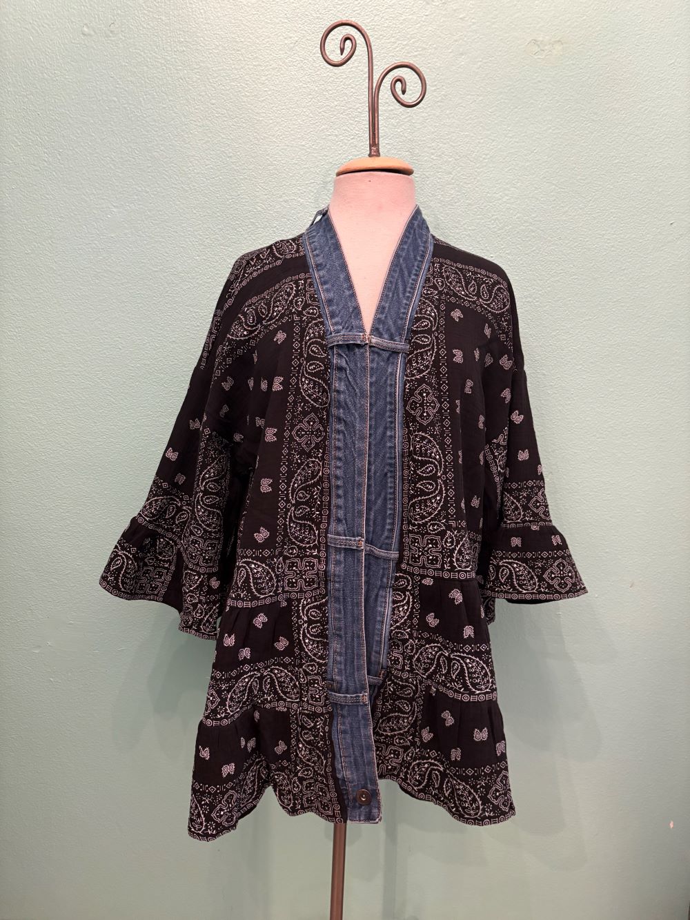 ERIN CARDIGAN-BLACK PAISLEY-SHANNON PASSERO