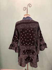 ERIN CARDIGAN-BLACK PAISLEY-SHANNON PASSERO