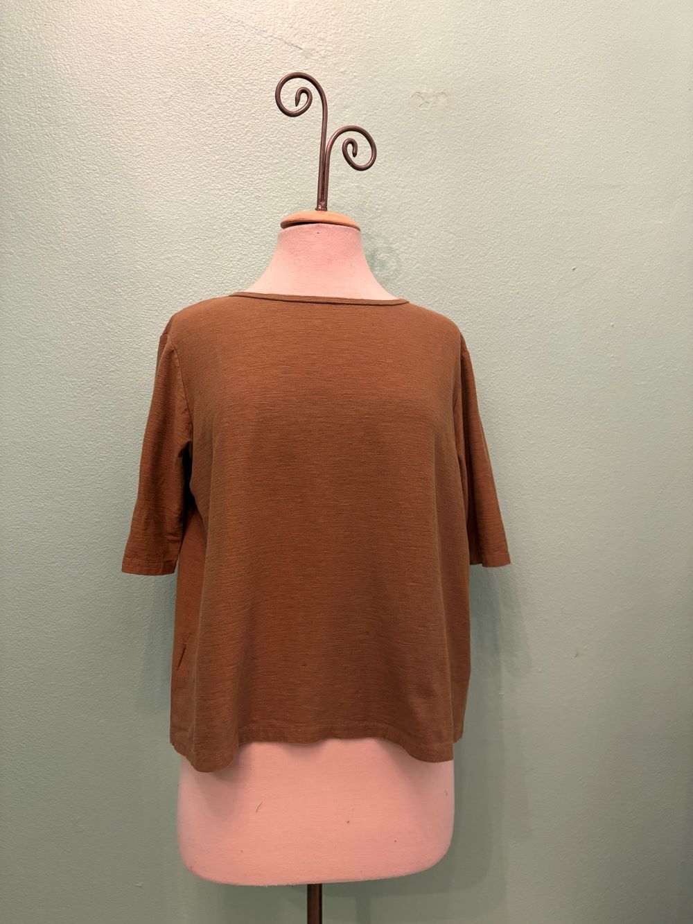 ELBOW SLEEVE BOXY TEE-COCONUT-CUT LOOSE