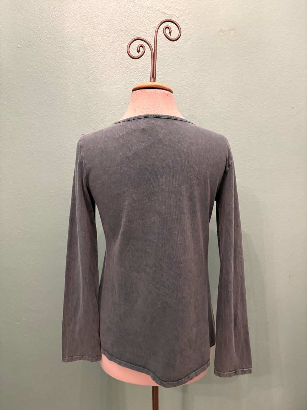CLASSIC BOATNECK TEE-MINERAL GREEN-COTTON LANI