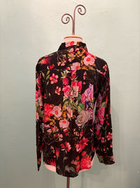 ROUGE FLORAL PRINT BUTTONDOWN BLOUSE-APNY