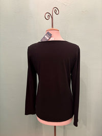 CLASSIC BOATNECK TEE-BLACK-COTTON LANI