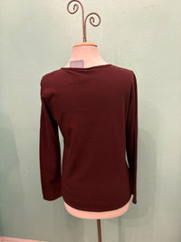 CLASSIC BOATNECK TEE-CHESTNUT-COTTON LANI