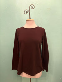 CLASSIC BOATNECK TEE-CHESTNUT-COTTON LANI