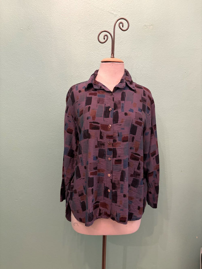 SEA GLASS CROP EASY SHIRT-WHISPER-CUT LOOSE