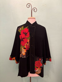 THREE FLOWERS BUTTON JACKET-MOONLIGHT