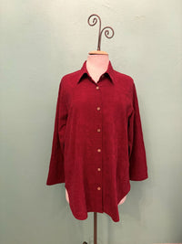 MILAN BUTTON DOWN SHIRT-CRANBERRY-SEA BREEZE