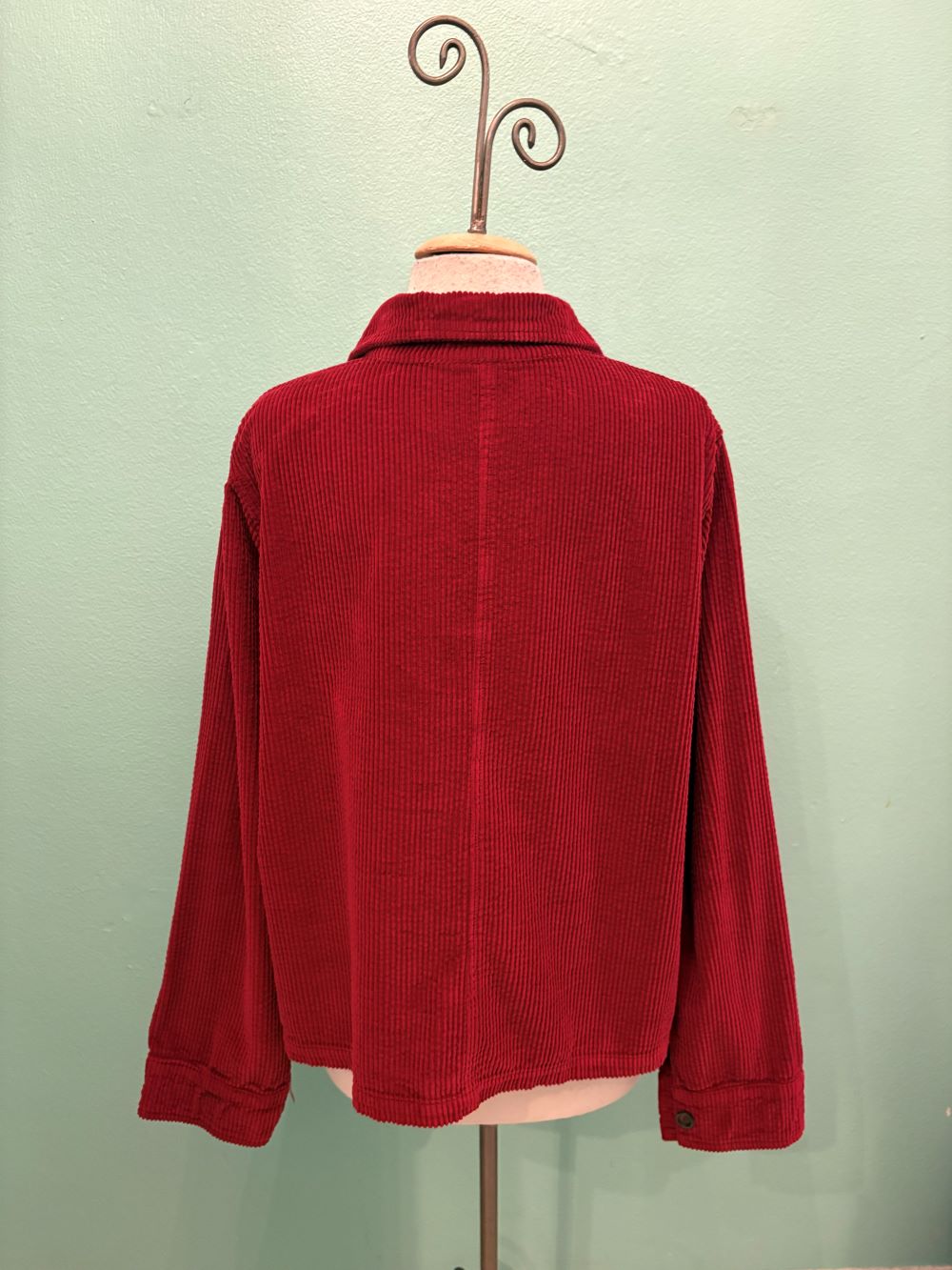 LUX CORDUROY CROPPED JACKET-MARASCHINO-CUT LOOSE