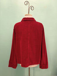 LUX CORDUROY CROPPED JACKET-MARASCHINO-CUT LOOSE