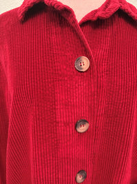 LUX CORDUROY CROPPED JACKET-MARASCHINO-CUT LOOSE