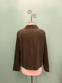 LUX CORDUROY CROPPED JACKET-KELP-CUT LOOSE