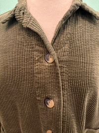 LUX CORDUROY CROPPED JACKET-KELP-CUT LOOSE