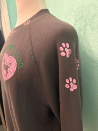 J'ADORE MON CHERI SWEATSHIRT-CHARCOAL-JUST MADISON