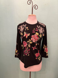 MADDY CONTRAST SEAM HEM-BLACK-JOHNNY WAS