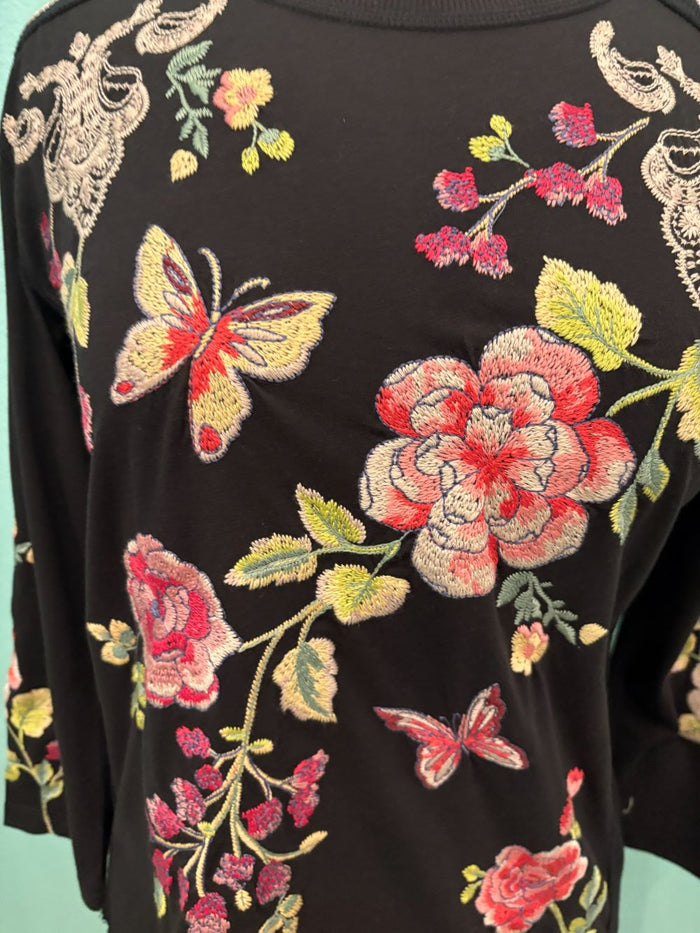 MADDY CONTRAST SEAM HEM-BLACK-JOHNNY WAS