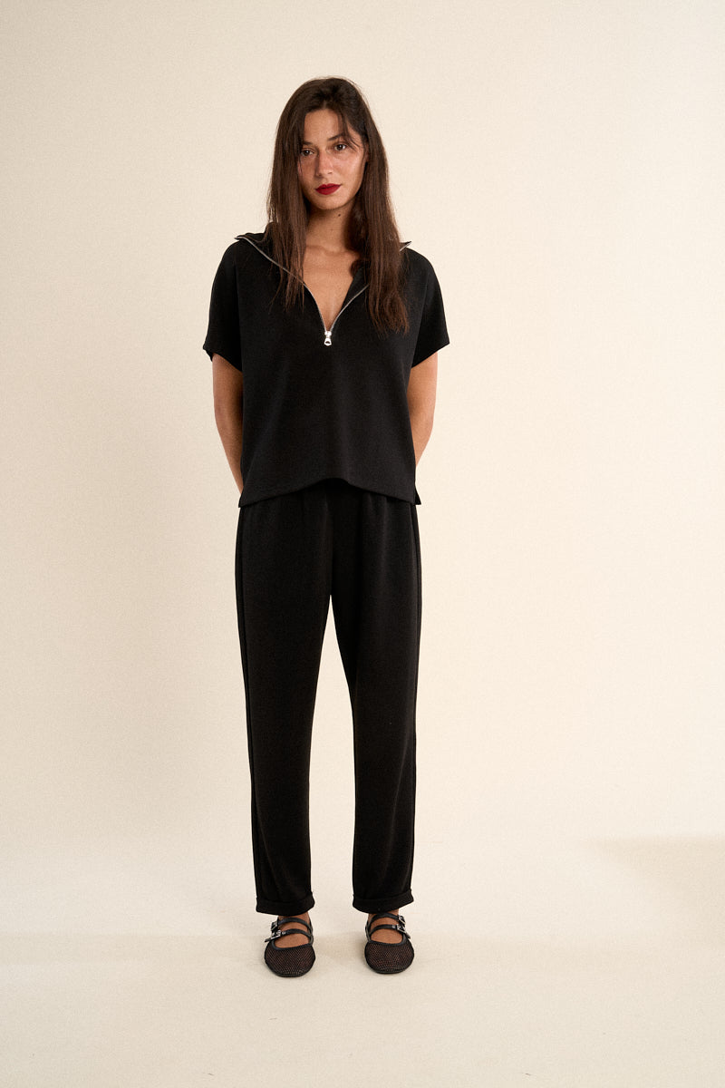 JACKIE STRAIGHT LEG PANT-BLACK-GABRIELLE BY MOLLY BRACKEN