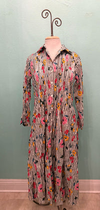 JOT DRESS-STRIPES & FLOWERS-DRESS ADDICT