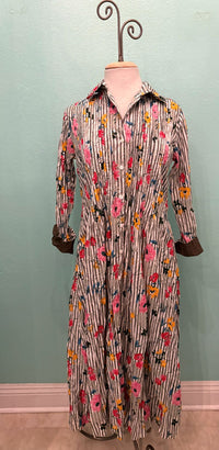 JOT DRESS-STRIPES & FLOWERS-DRESS ADDICT