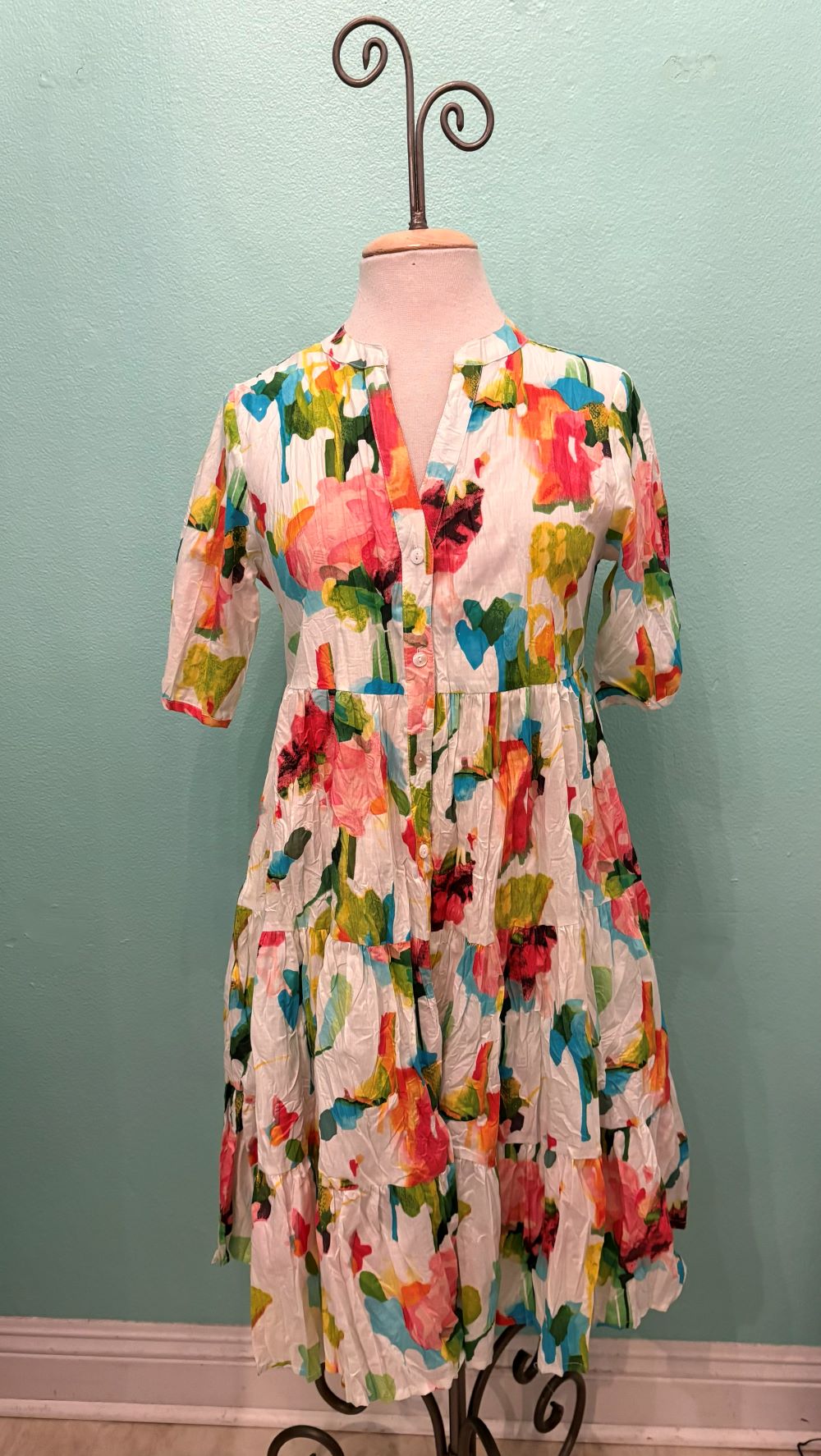JULY DRESS-WATERCOLORS-DRESS ADDICT