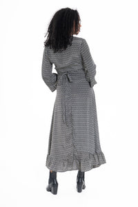 JUNIPER LONG SLEEVE WRAP DRESS-CIENNA