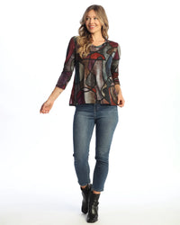 MELODY COTTON V-NECK TOP-JESS AND JANE