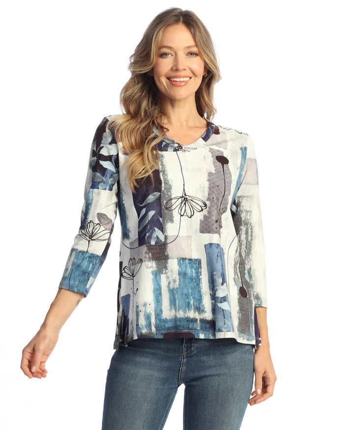 AURELIA COTTON V-NECK TOP-JESS AND JANE