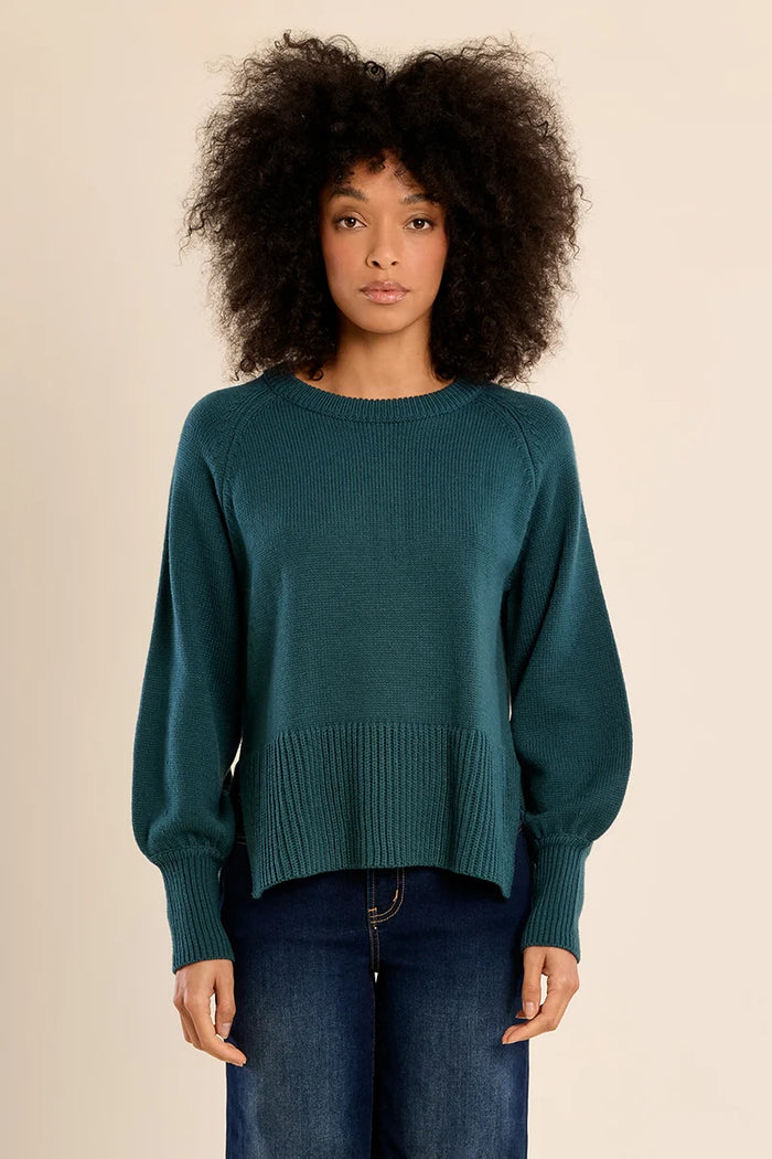 KNIT SWEATER RAGLAN SLEEVE-DUCK BLUE-MOLLY BRACKEN
