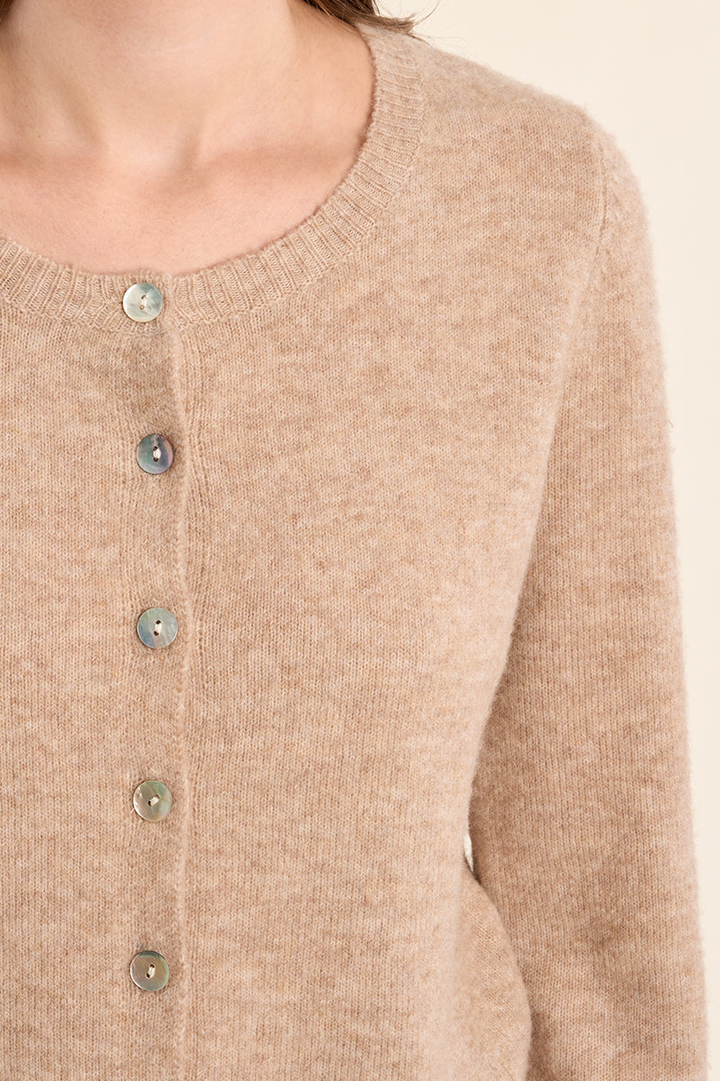 AVA KNIT CARDIGAN SWEATER-BEIGE-MOLLY BRACKEN