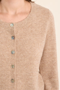 AVA KNIT CARDIGAN SWEATER-BEIGE-MOLLY BRACKEN
