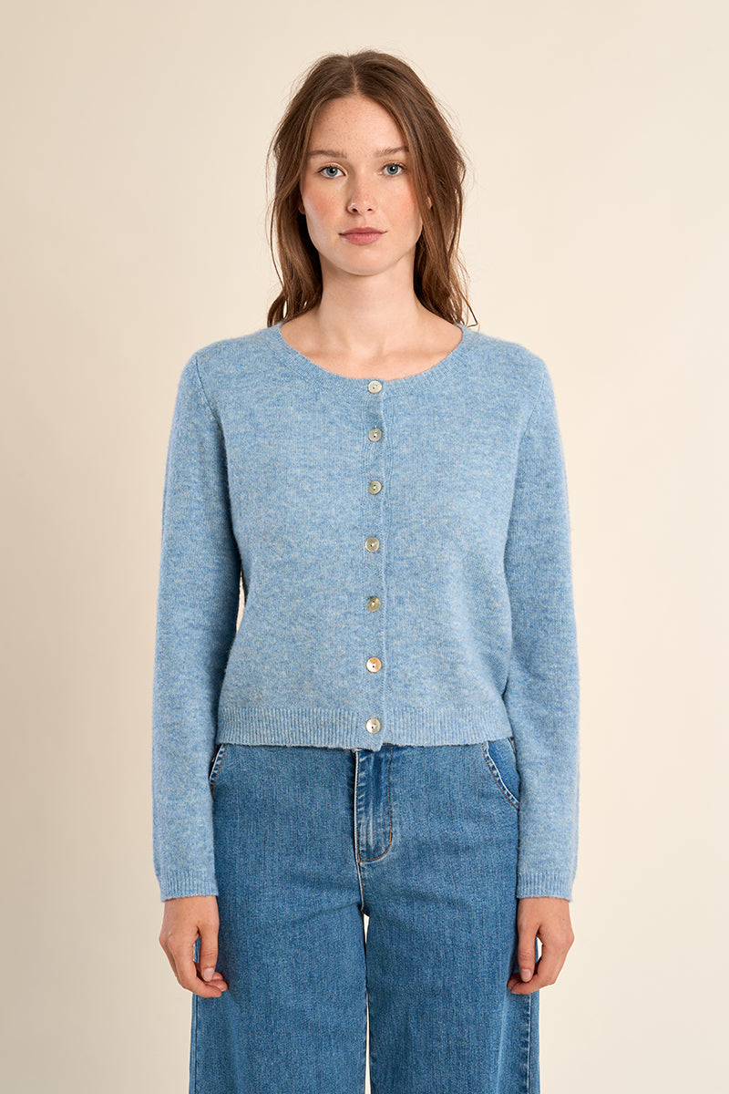 AVA KNIT CARDIGAN SWEATER-BLUE-MOLLY BRACKEN