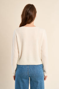 AVA KNIT CARDIGAN SWEATER-OFF WHITE-MOLLY BRACKEN