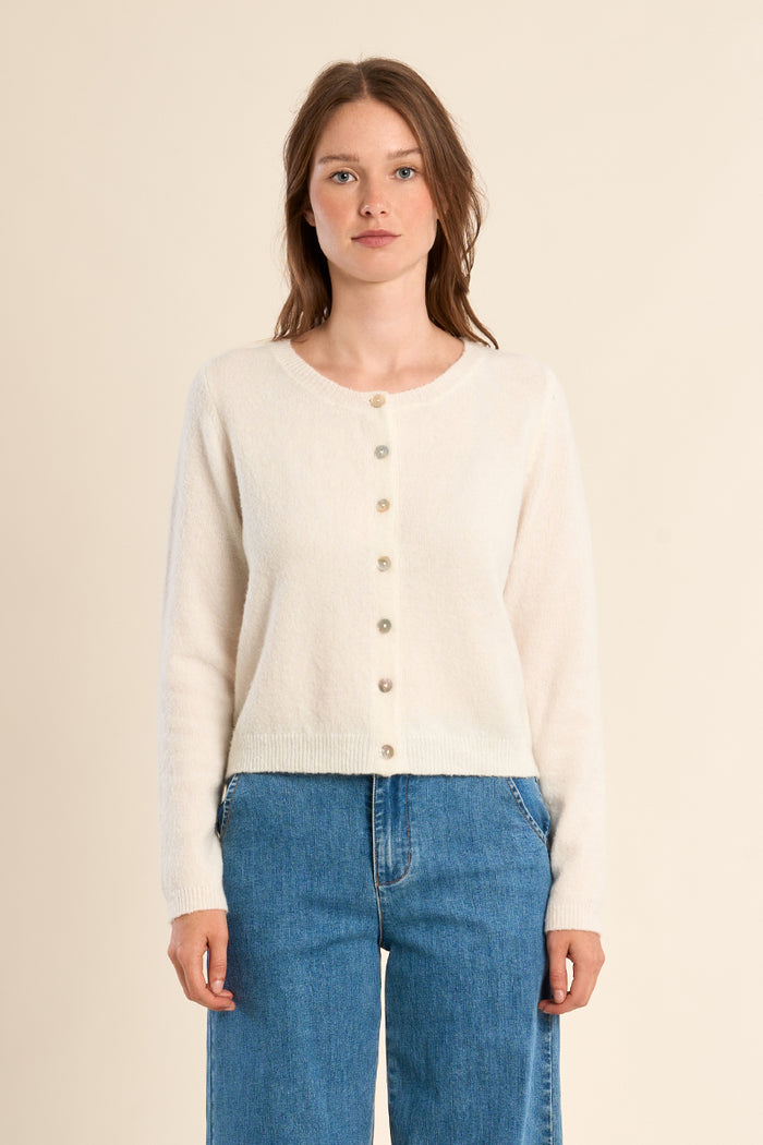 AVA KNIT CARDIGAN SWEATER-OFF WHITE-MOLLY BRACKEN