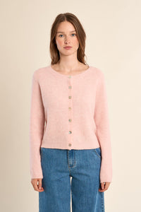 AVA KNIT CARDIGAN SWEATER-PINK-MOLLY BRACKEN