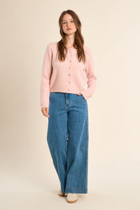 AVA KNIT CARDIGAN SWEATER-PINK-MOLLY BRACKEN